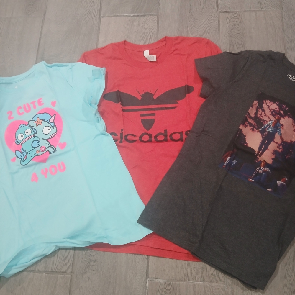 Bella Canvas Red and Blue Kids Tees